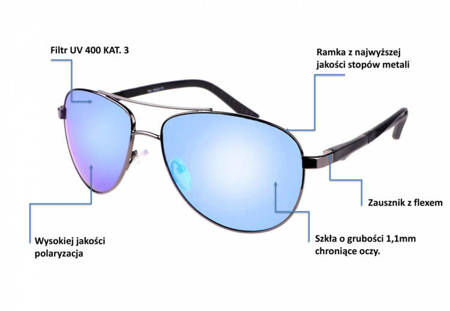 Okulary przeciwsłoneczne VOKA Sunglasses VOKA SV1042 CZARNY